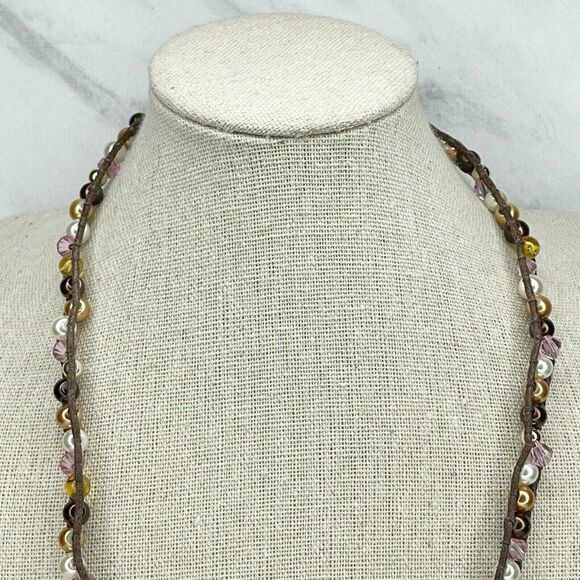 Ladder Beaded Abalone Shell Toggle Wrap Bracelet - Picture 3 of 5
